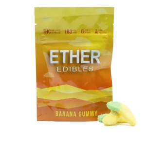 Ether Edibles 180MG THC – Banana Gummy
