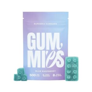 Euphoria Cannabis – Blue Raspberry 500mg THC Gummies