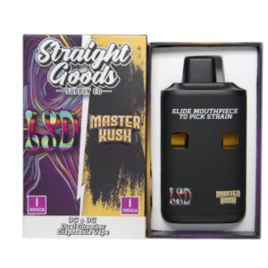 Straight Goods Supply Co. 6 Gram Dual Chamber Disposable Vapes – LSD + Master Kush THC Distillate