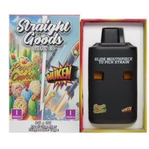 Straight Goods Supply Co. 6 Gram Dual Chamber Disposable Vapes – Peyote Cookies + Nuken THC Distillate